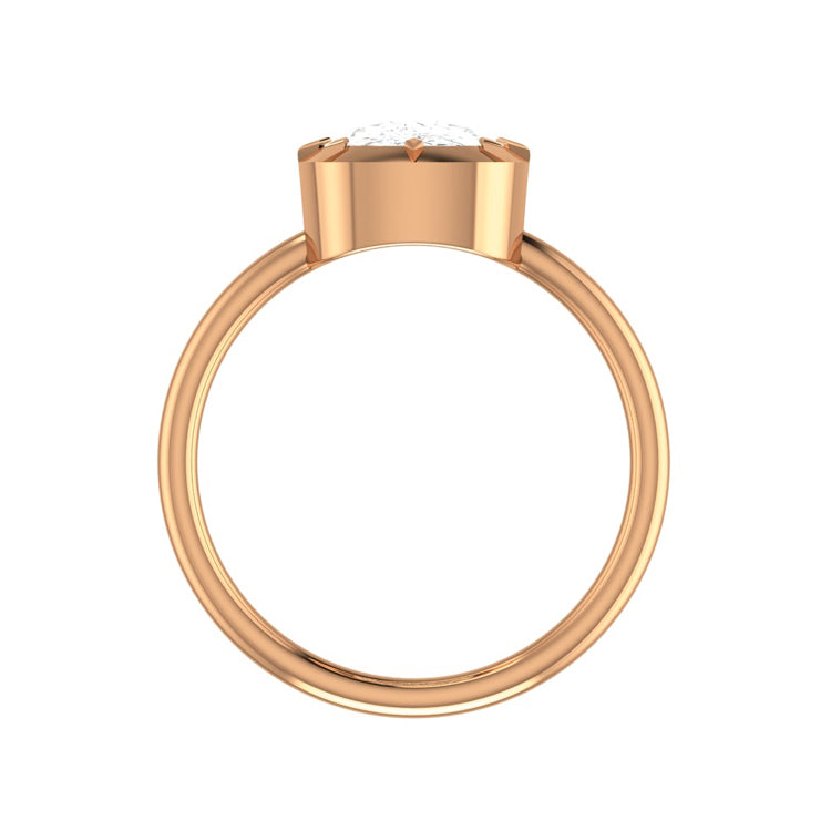 Georgian Style 3 Carat Elongated Cushion Lab Grown Diamond Engagement Ring