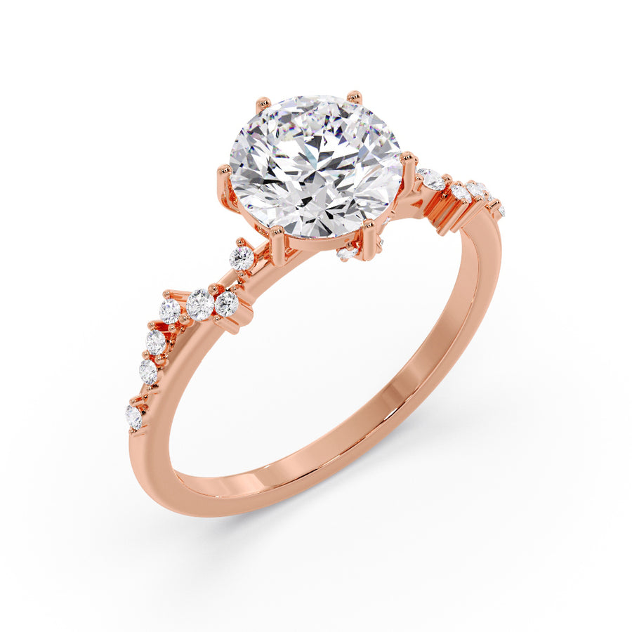 Whisper 1 Carat Natural Round Diamond Engagement Ring