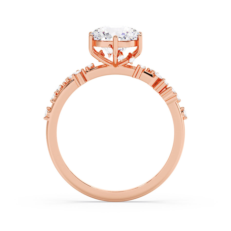 Whisper 1 Carat Natural Round Diamond Engagement Ring