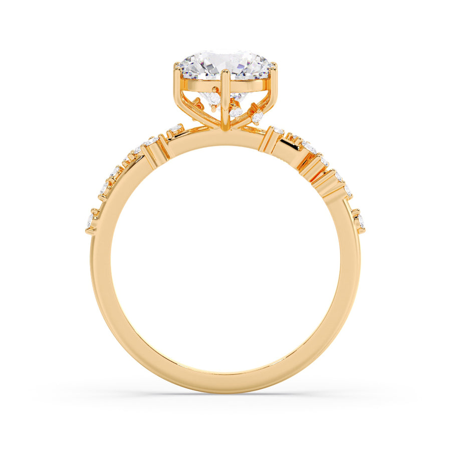 Whisper 1 Carat Natural Round Diamond Engagement Ring