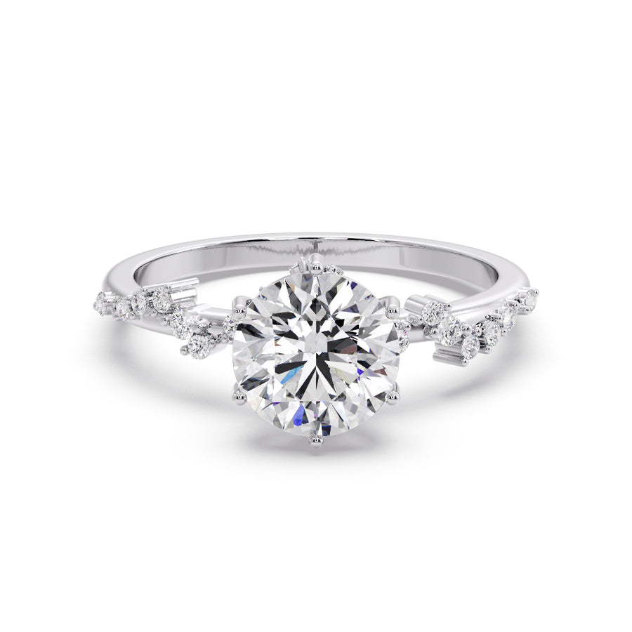 Whisper 1 Carat Natural Round Diamond Engagement Ring