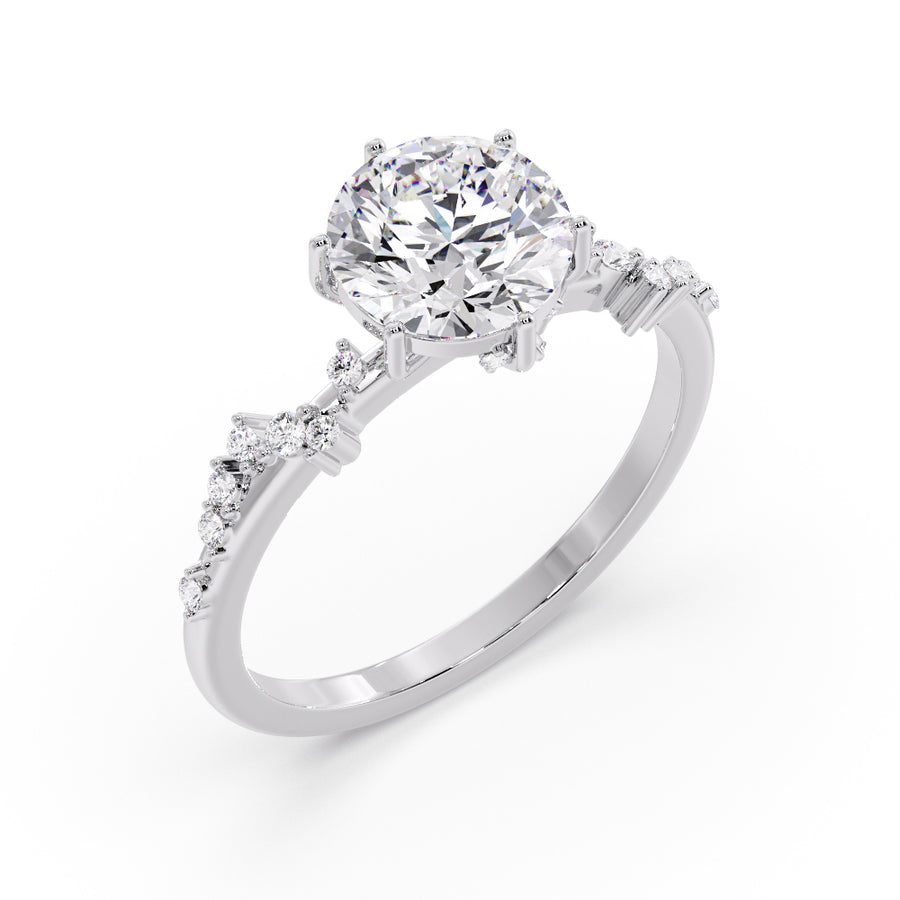 Whisper 1 Carat Natural Round Diamond Engagement Ring