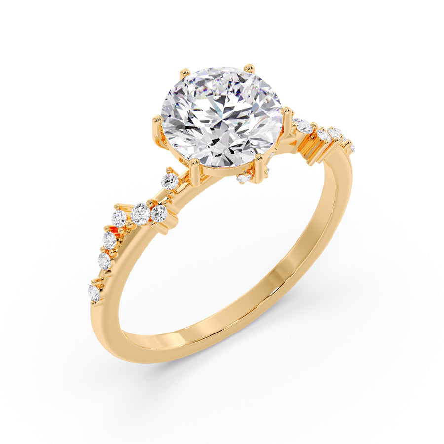 Whisper 1 Carat Natural Round Diamond Engagement Ring
