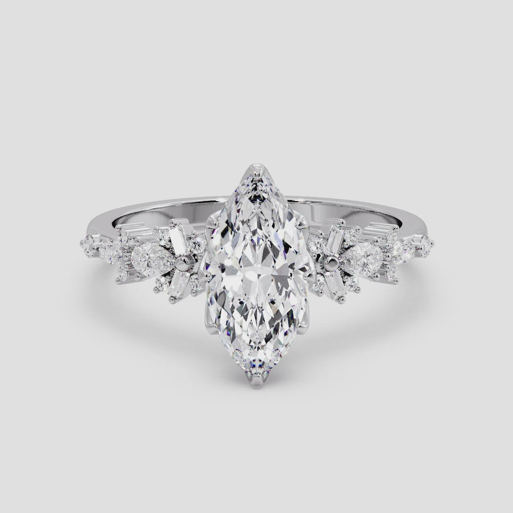 yellow gold - marquise