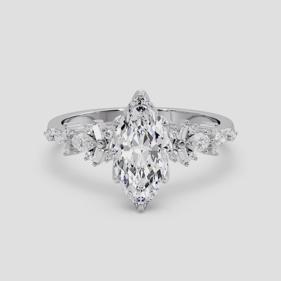 yellow gold - marquise