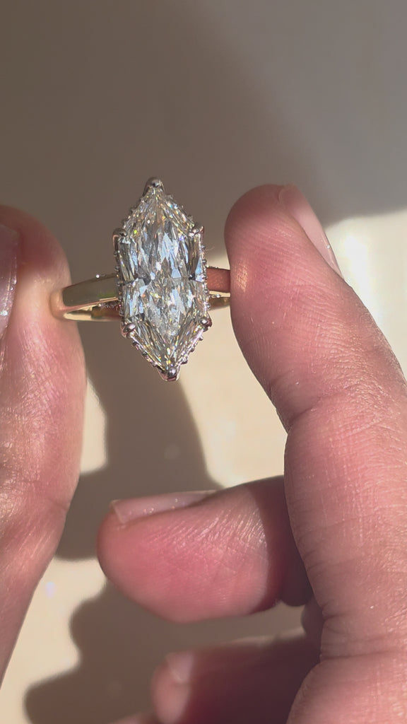 Dutch marquise diamond engagement ring video