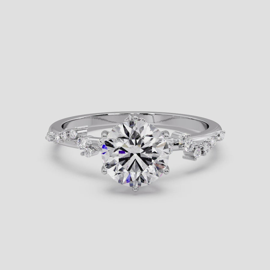 Whisper 1 Carat Natural Round Diamond Engagement Ring