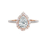 Unique Pear Diamond Engagement Ring in 18K Gold - GEMNOMADS